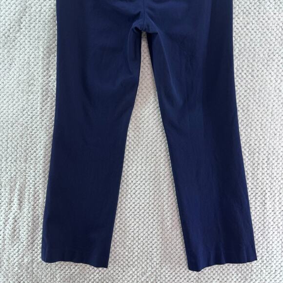 Lauren Ralph Lauren Pants Womens 10 Blue Cotton Adelle Straight Leg Mid Rise - Picture 8 of 15